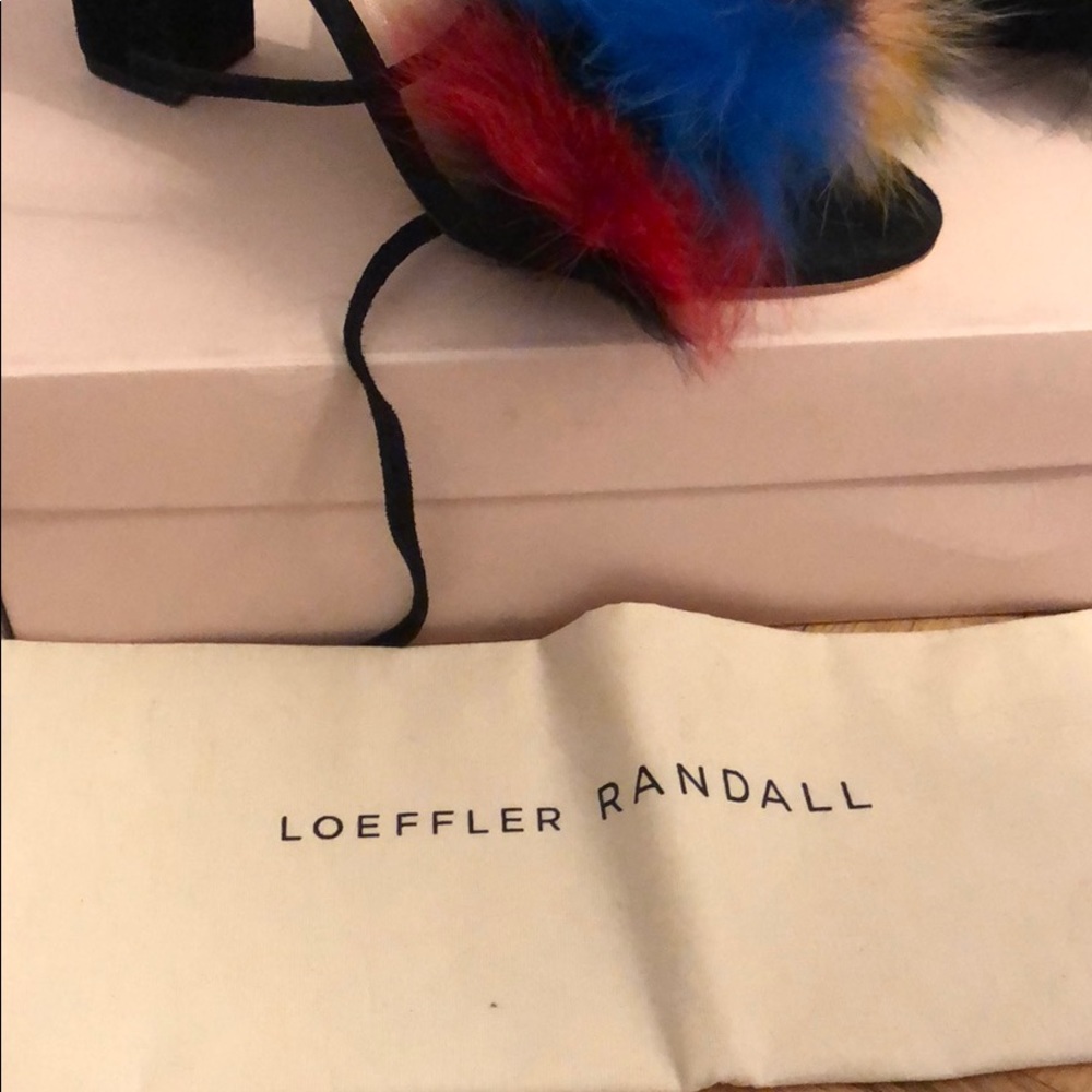 Loeffler Randall Nicolette colorful fur sandals - Picture 5 of 8